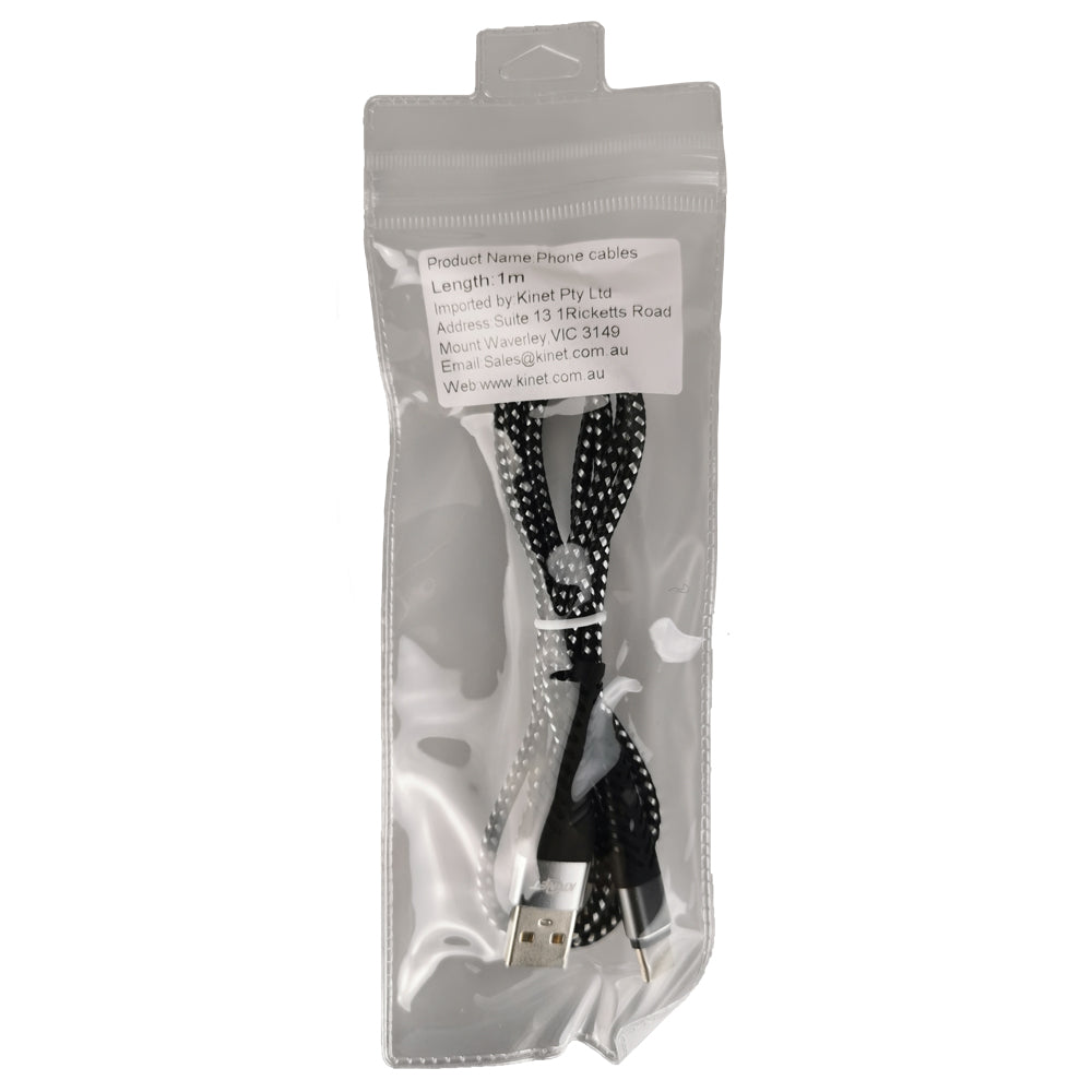 Type-C Mermaid Black & White Charging Cable