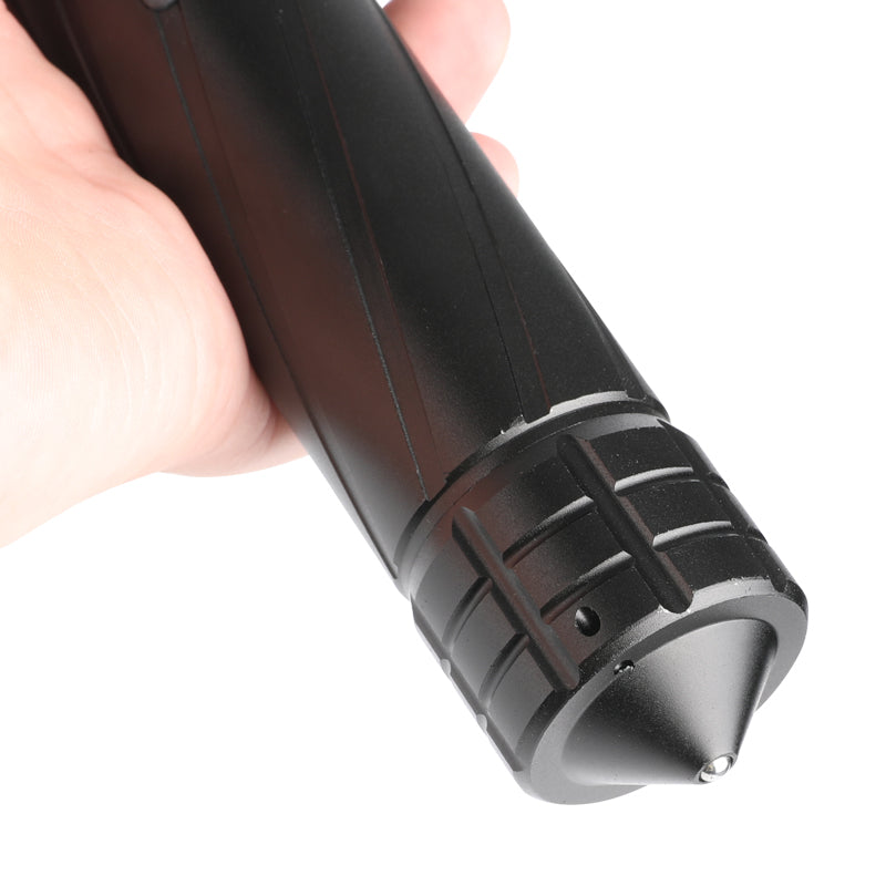 Multifunctional Flashlight Telescopic Type-C Reversible Charging Zoom LED Torch with Broken Window Emergency Life Hammer