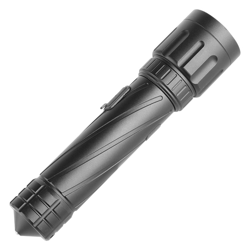 Multifunctional Flashlight Telescopic Type-C Reversible Charging Zoom LED Torch with Broken Window Emergency Life Hammer