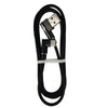 Type-C Double Elbow Cotton Linen Black Charging Cable