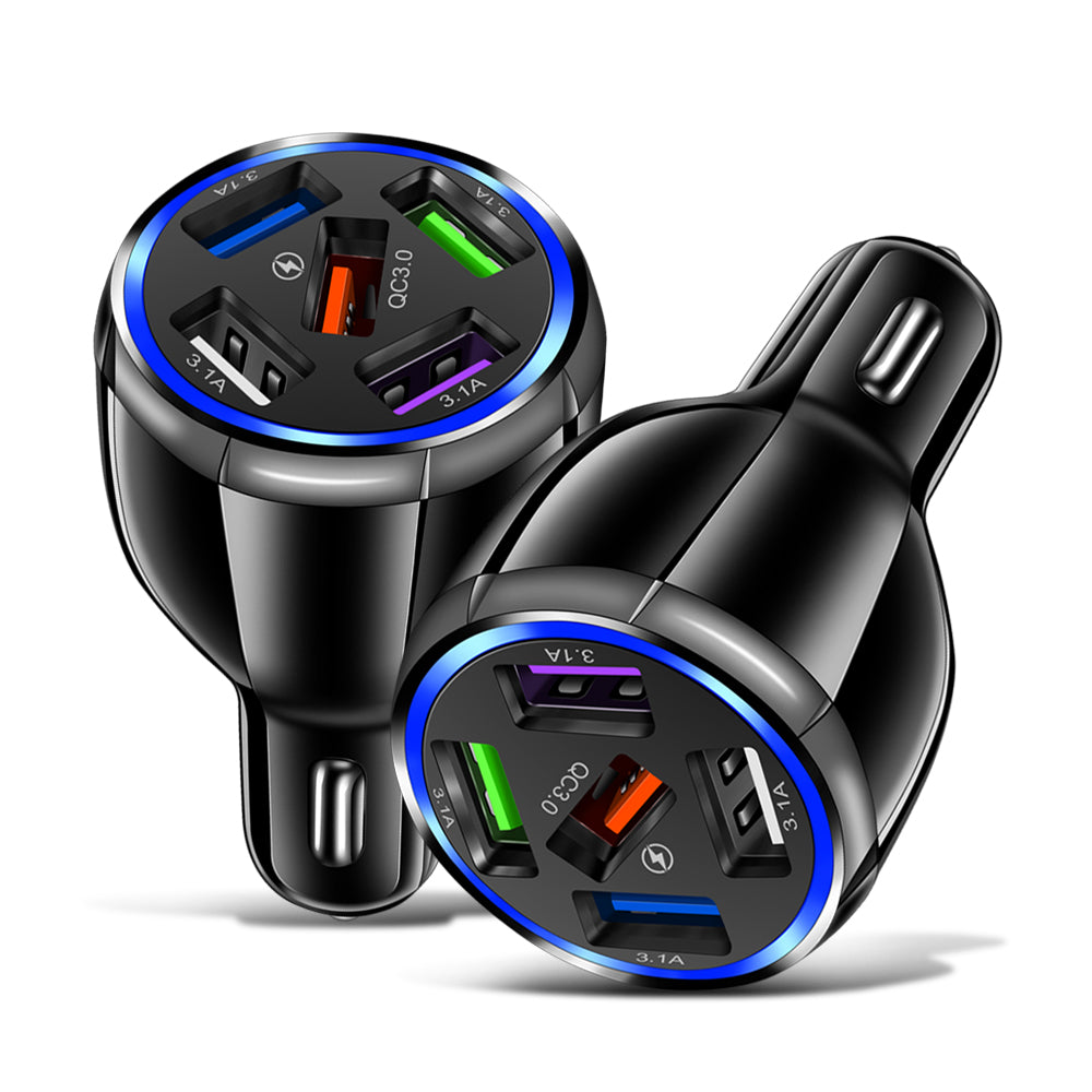 BK359 Car Universal Fast charging QC3.0 5-Ports Charger