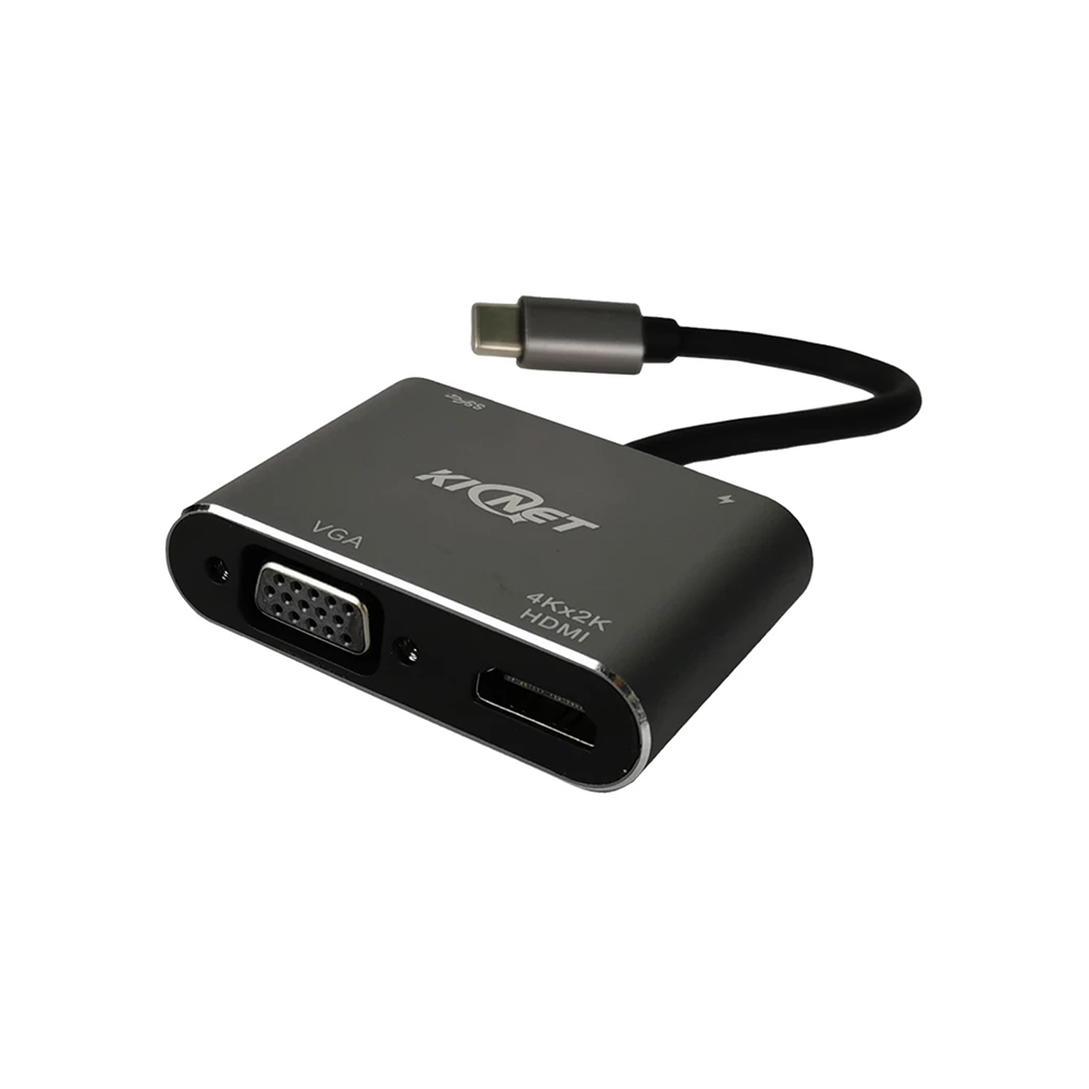 Dropship Type-C To 4K HDMI-compatible VGA USB C 3.0 Hub Adapter