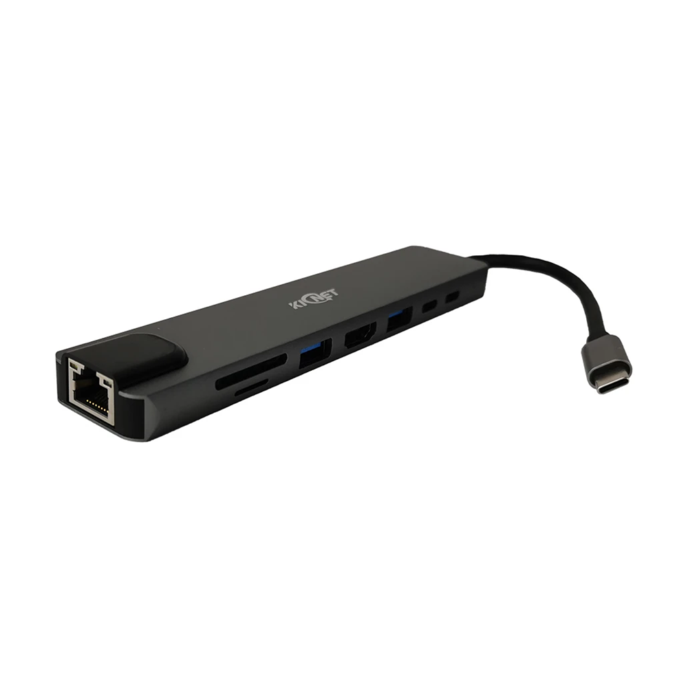 8 IN 1 USB Type C to HDMI USB3.0/2.0 USB/C SD/TF PD LAN Hub Adapter