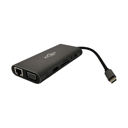 11 IN 1 USB Type C to USB3.0/2.0 SD/TF LAN Audio HDMI VGA PD Hub Adapter