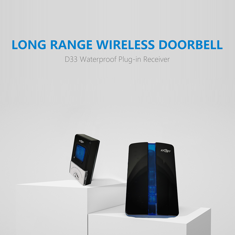 D33 Waterproof Plug-in Receiver Long Range Wireless Doorbell