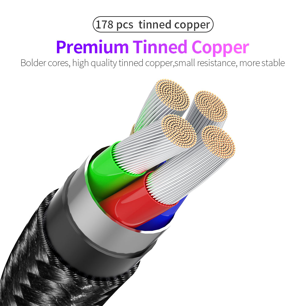Rotating Elbow Type-C to Lightning 18W 1.2m Mobile Phone Charger Cable