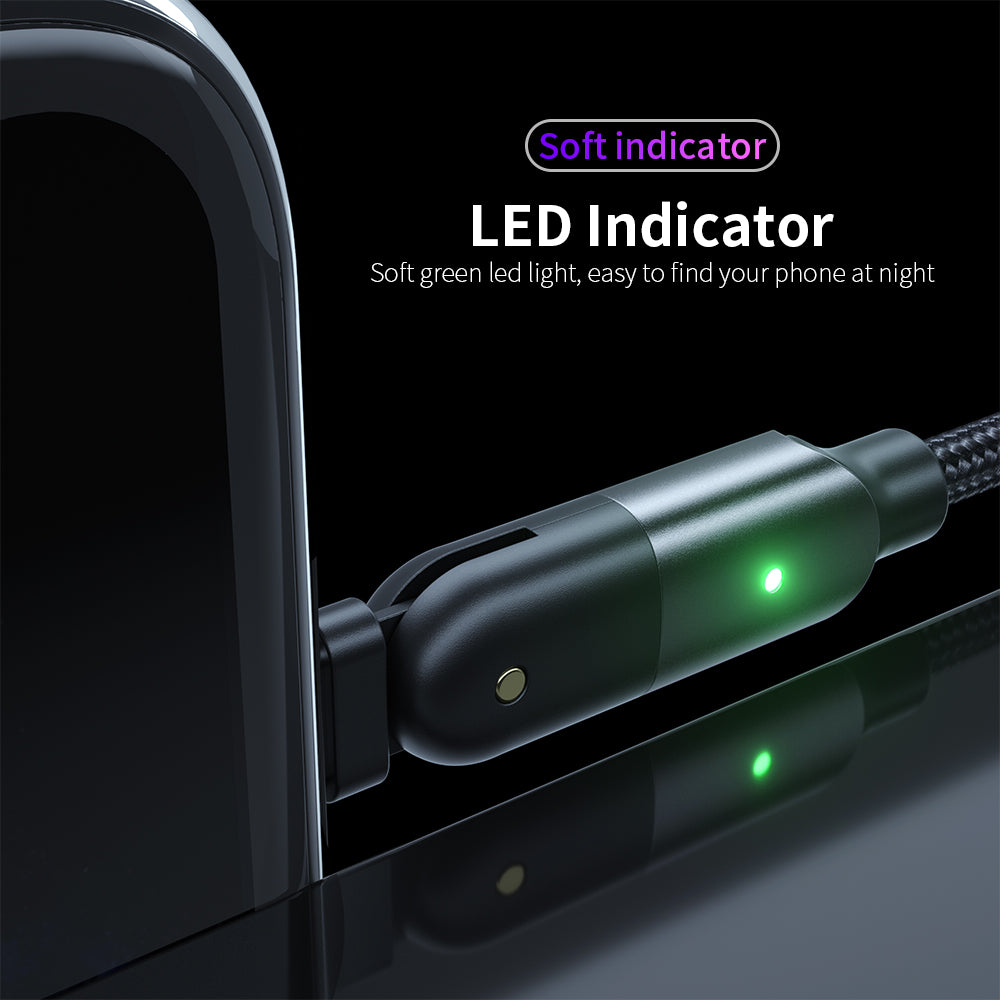 Rotating Elbow USB to Lightning 1.2m Mobile Phone Charger Cable