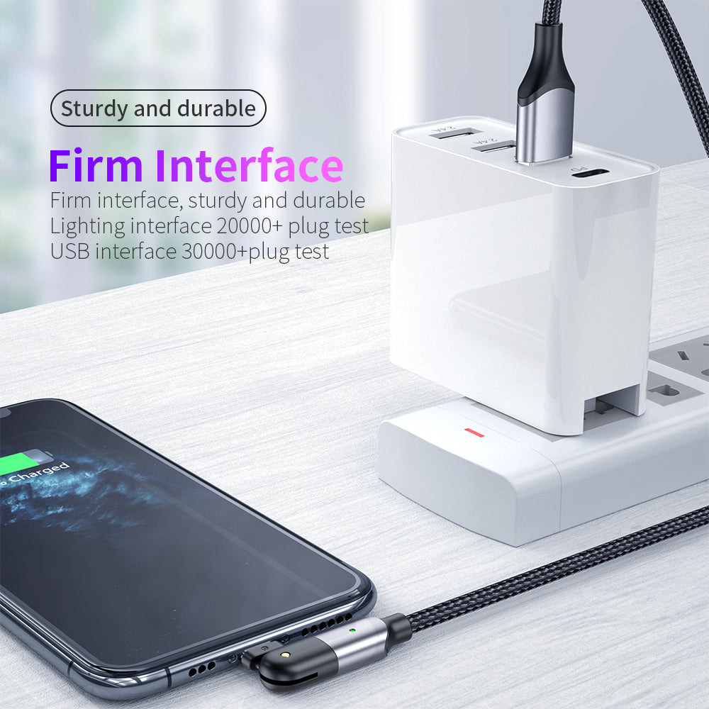 Rotating Elbow USB to Lightning 1.2m Mobile Phone Charger Cable