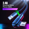 Rotating Elbow USB to Micro USB 1.2m Mobile Phone Charger Cable