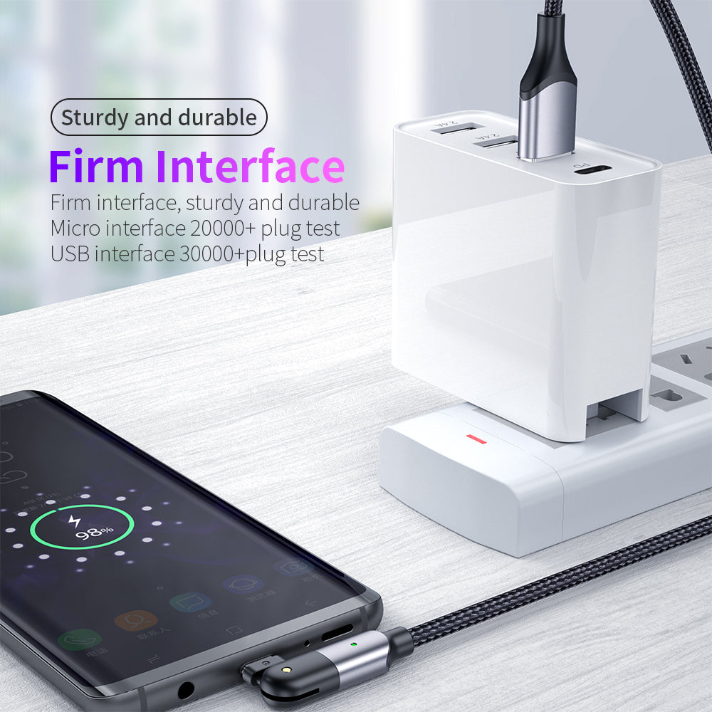 Rotating Elbow USB to Micro USB 1.2m Mobile Phone Charger Cable