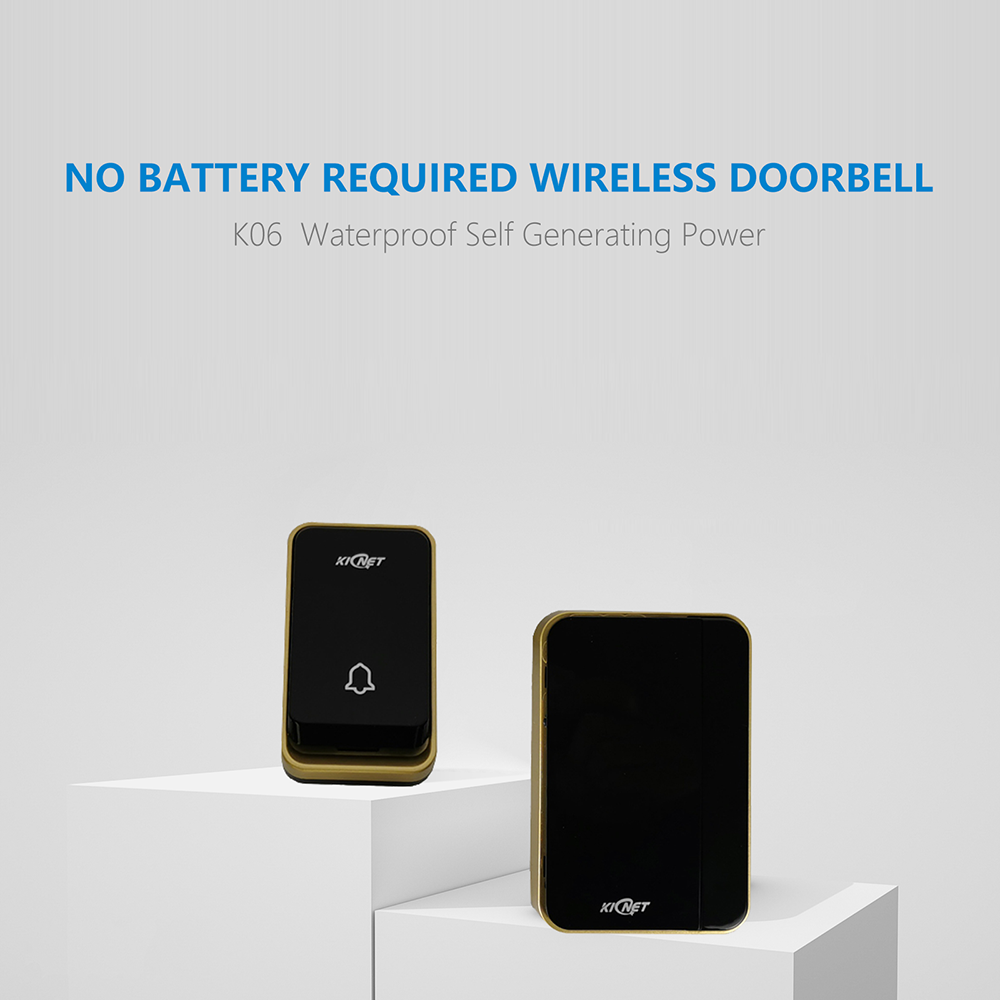 K06 Waterproof Self Generating Power No Battery Required Wireless Doorbell