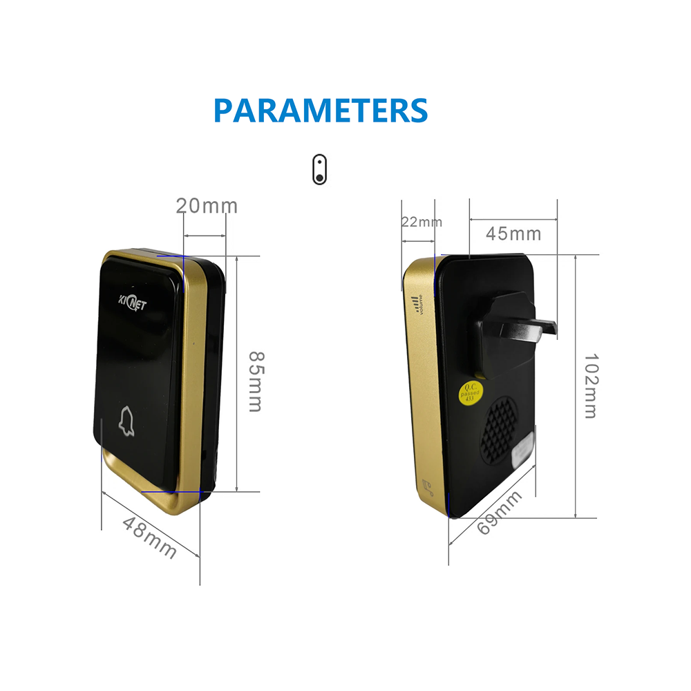 K06 Waterproof Self Generating Power No Battery Required Wireless Doorbell