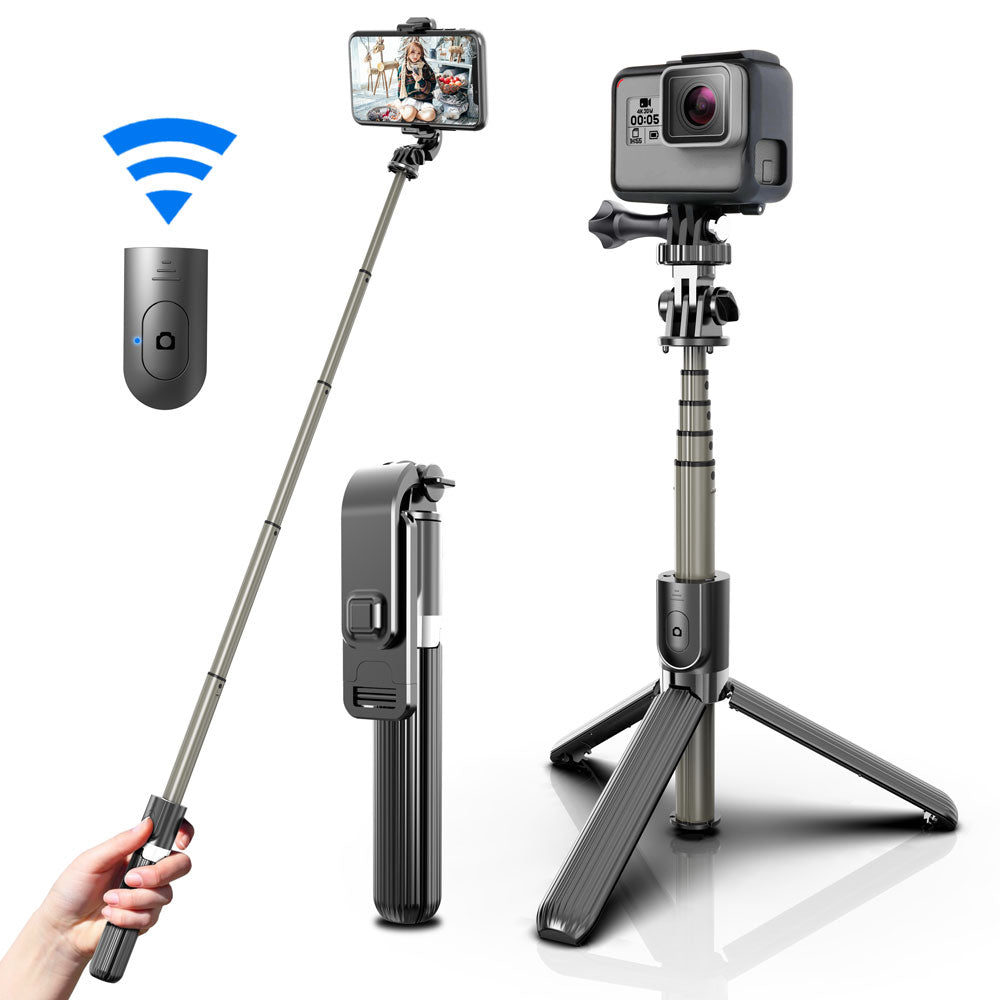 L03 360 Degree Rotating Wireless Portable Selfie Stick Tripod For Mobile & PanTilt