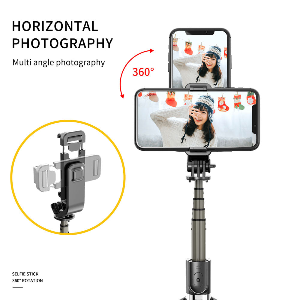 L03 360 Degree Rotating Wireless Portable Selfie Stick Tripod For Mobile & PanTilt