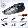 4 in 1 Car Vacuum Cleaner Powerful Vaccuming Tire Air Lighting Monitor Tire Pressure