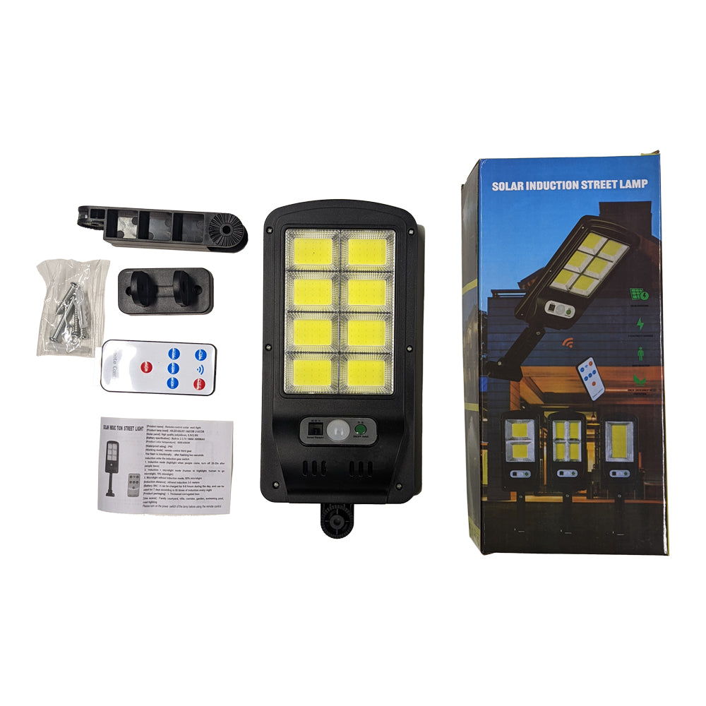 Solar Street Lig120hts With 3 Light Mode Waterproof Motion Sensor Security Lighting for Garden Patio Path Yard 8 graids