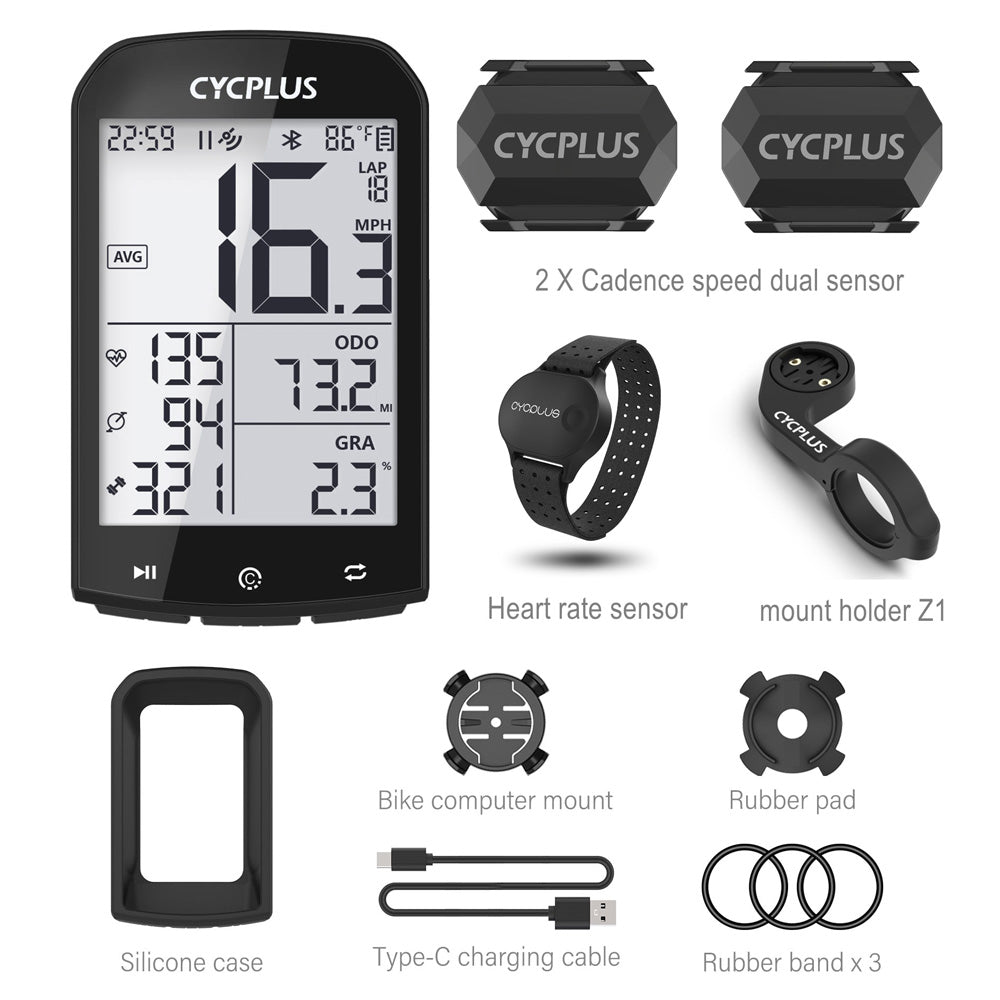 CYCPLUS M1 Bike Accessories GPS Bicycle Computer Cycling Speedometer Bluetooth 5.0 ANT+ Ciclismo Speed Meter for Garmin Zwift