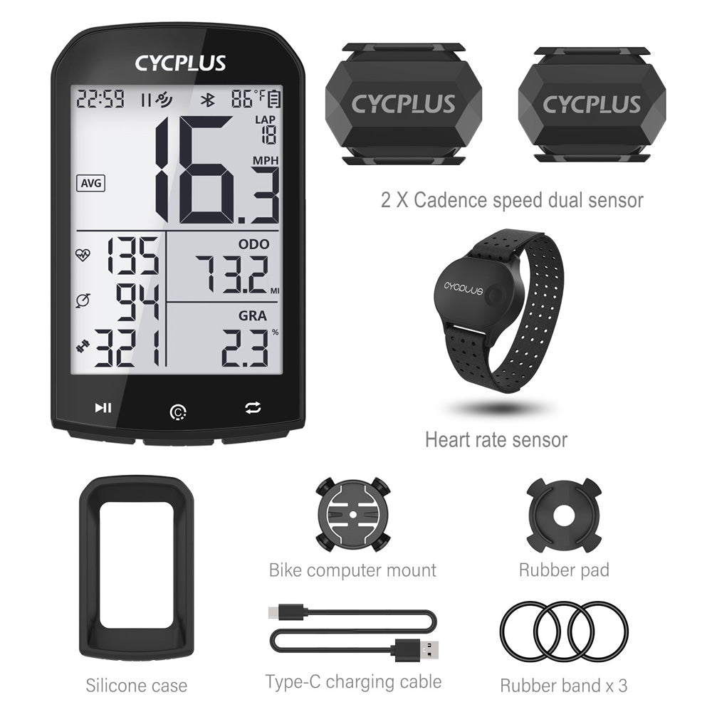 CYCPLUS M1 Bike Accessories GPS Bicycle Computer Cycling Speedometer Bluetooth 5.0 ANT+ Ciclismo Speed Meter for Garmin Zwift