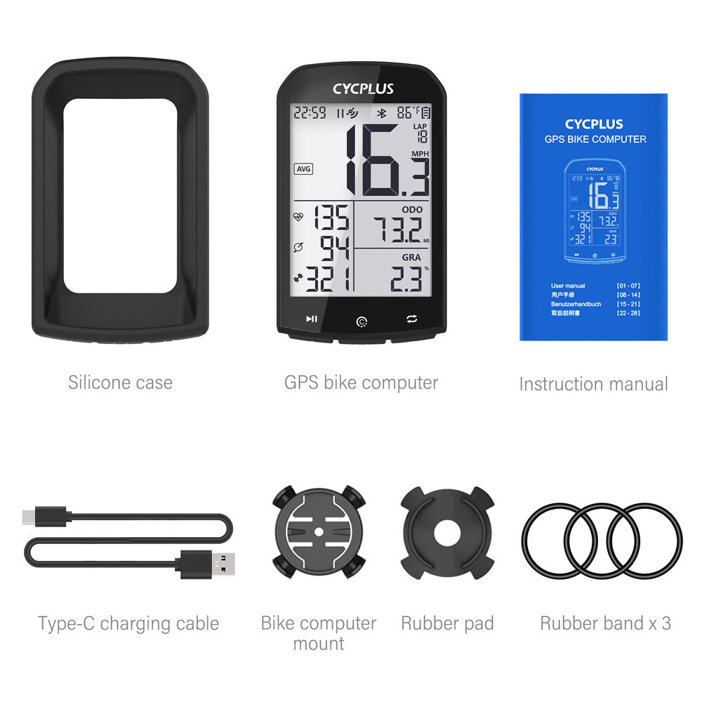 CYCPLUS M1 Bike Accessories GPS Bicycle Computer Cycling Speedometer Bluetooth 5.0 ANT+ Ciclismo Speed Meter for Garmin Zwift