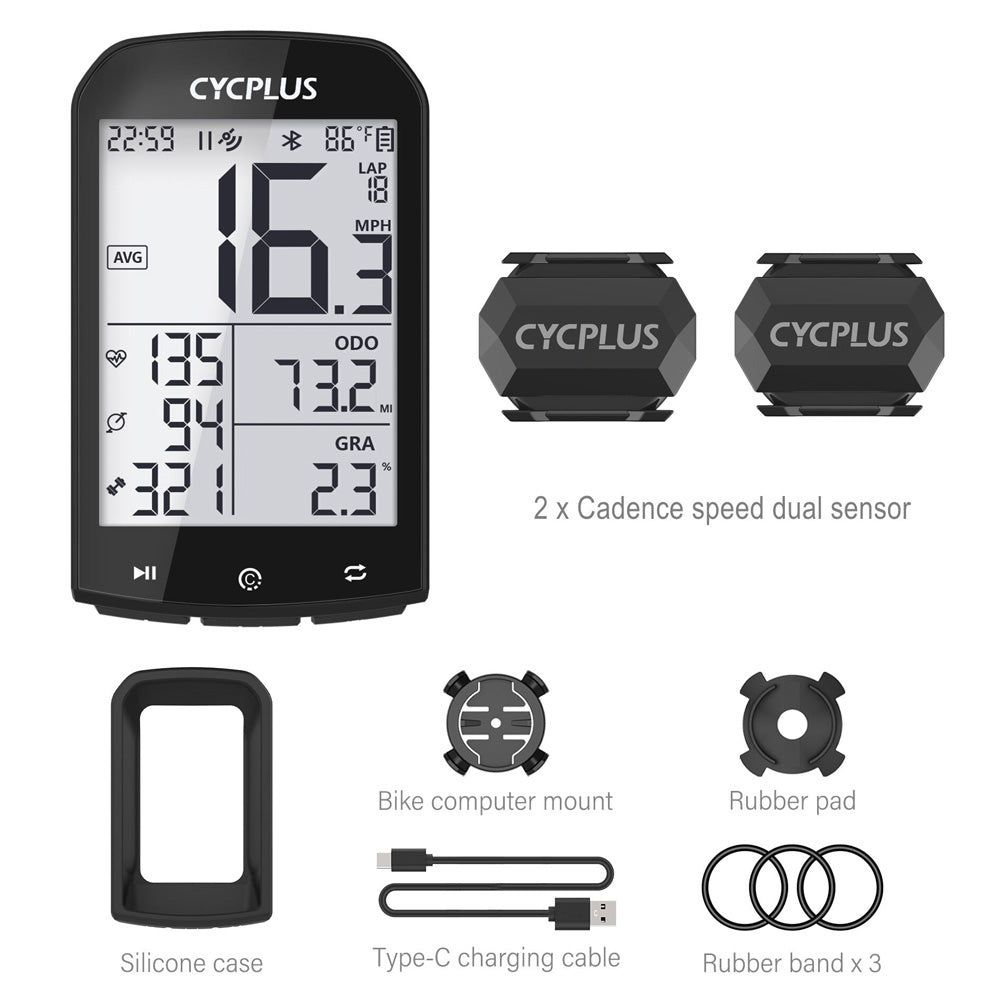 CYCPLUS M1 Bike Accessories GPS Bicycle Computer Cycling Speedometer Bluetooth 5.0 ANT+ Ciclismo Speed Meter for Garmin Zwift