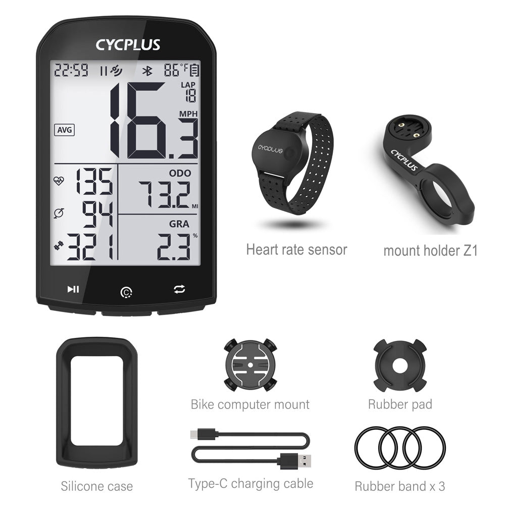 CYCPLUS M1 GPS Bicycle Computer Cycling Speedometer Bluetooth 5.0 ANT+ Ciclismo