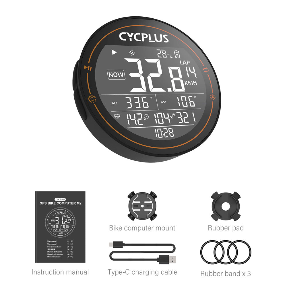 CYCPLUS M2 Cycling Bike Accessories GPS Bicycle Computer Wireless ANT+ Bluetooth Waterproof Speedometer for Garmin Wahoo XOSS