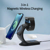 OJD-83 3 in 1 15W Magnetic Wireless Charger Desktop Charging Stand  for iPhone  Apple Watch AirPod