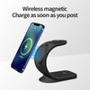 OJD-83 3 in 1 15W Magnetic Wireless Charger Desktop Charging Stand  for iPhone  Apple Watch AirPod