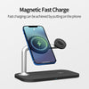 OJD-85 3 IN 1 Magnetic Wireless Charger Stand 15W Wireless Charger