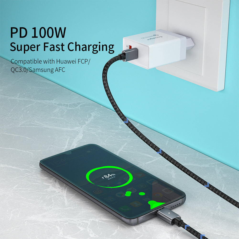 PD 100W Quick Magnetic Charger Cable 1.5m Type-C to Type-C