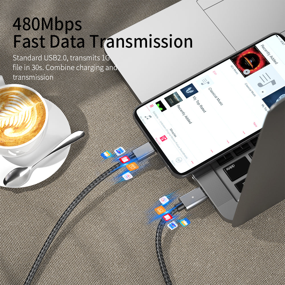 PD 100W Quick Magnetic Charger Cable 1.5m Type-C to Type-C