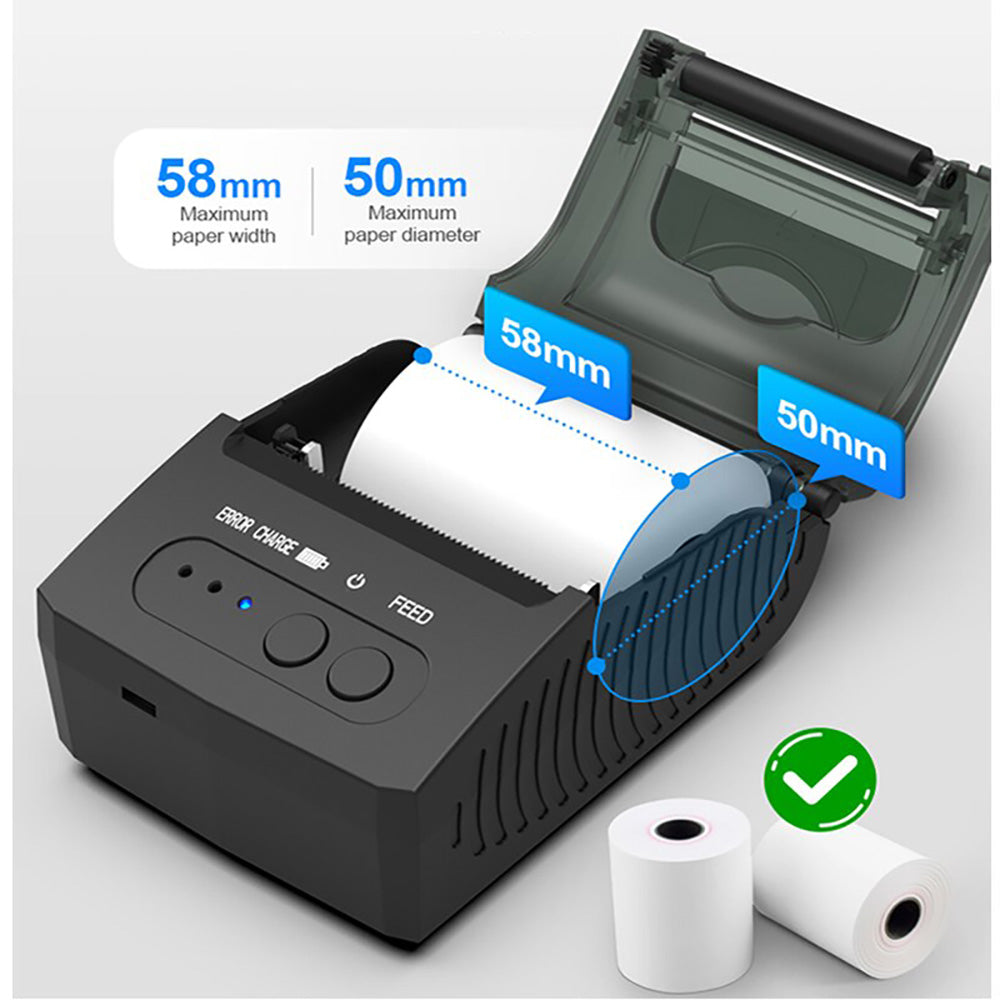 Mini Portable Thermal Receipt Printer BT 58mm Mobile Phone Android IOS PC