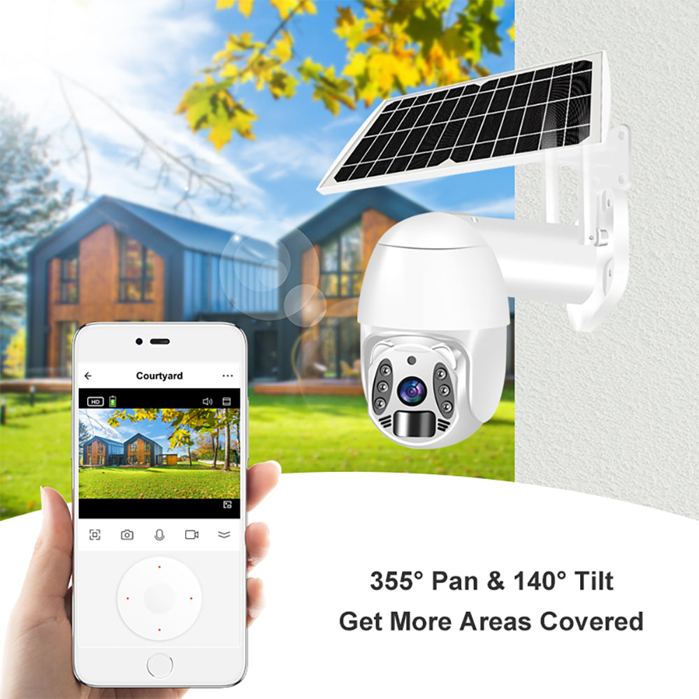 Q6 3MP Wifi Low Power Built-in Battery Starlight Night Vision Solar Powered IP Camera
