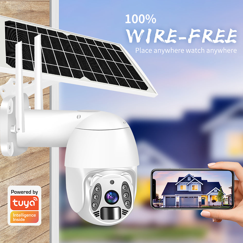 Q6 3MP Wifi Low Power Built-in Battery Starlight Night Vision Solar Powered IP Camera