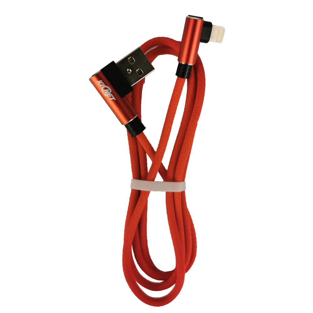 USB Double Elbow Cotton Linen Charger Cable For iphone ipad