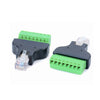 Ethernet RJ45 Female/male To Screw Terminal 8 Pin for CCTV DVR Adapter Connector
