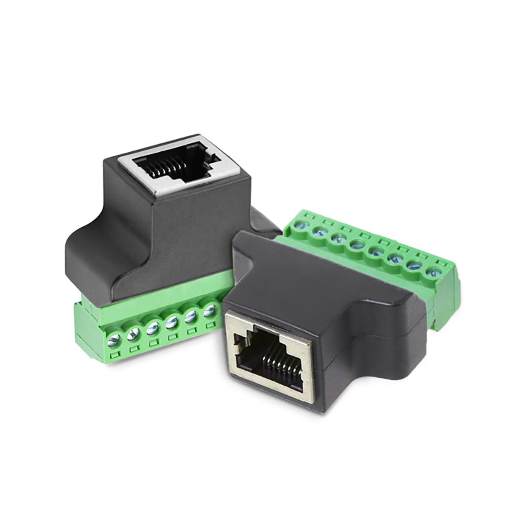 Ethernet RJ45 Female/male To Screw Terminal 8 Pin for CCTV DVR Adapter Connector