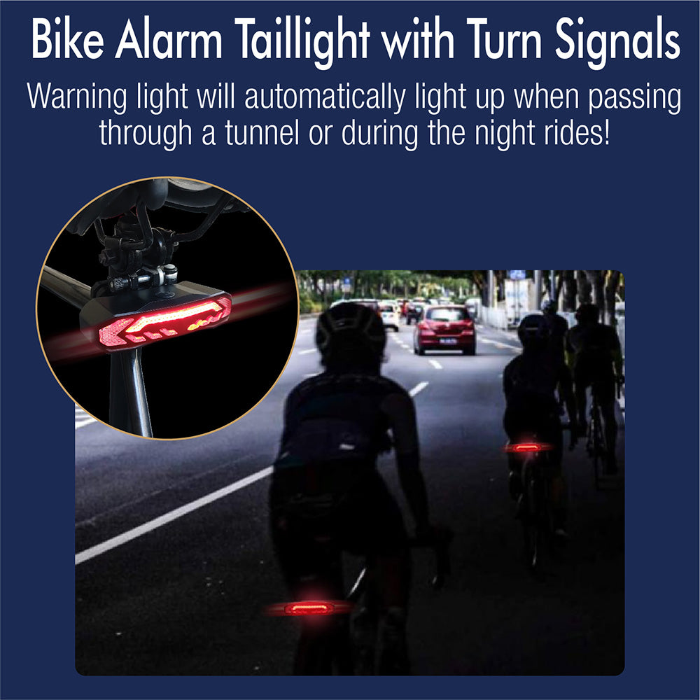 SF31 Smart Bike AlarmTailight with Warning light/Brake light/Turn signal/Electric bell/Anti-theft alarm