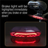 SF31 Smart Bike AlarmTailight with Warning light/Brake light/Turn signal/Electric bell/Anti-theft alarm
