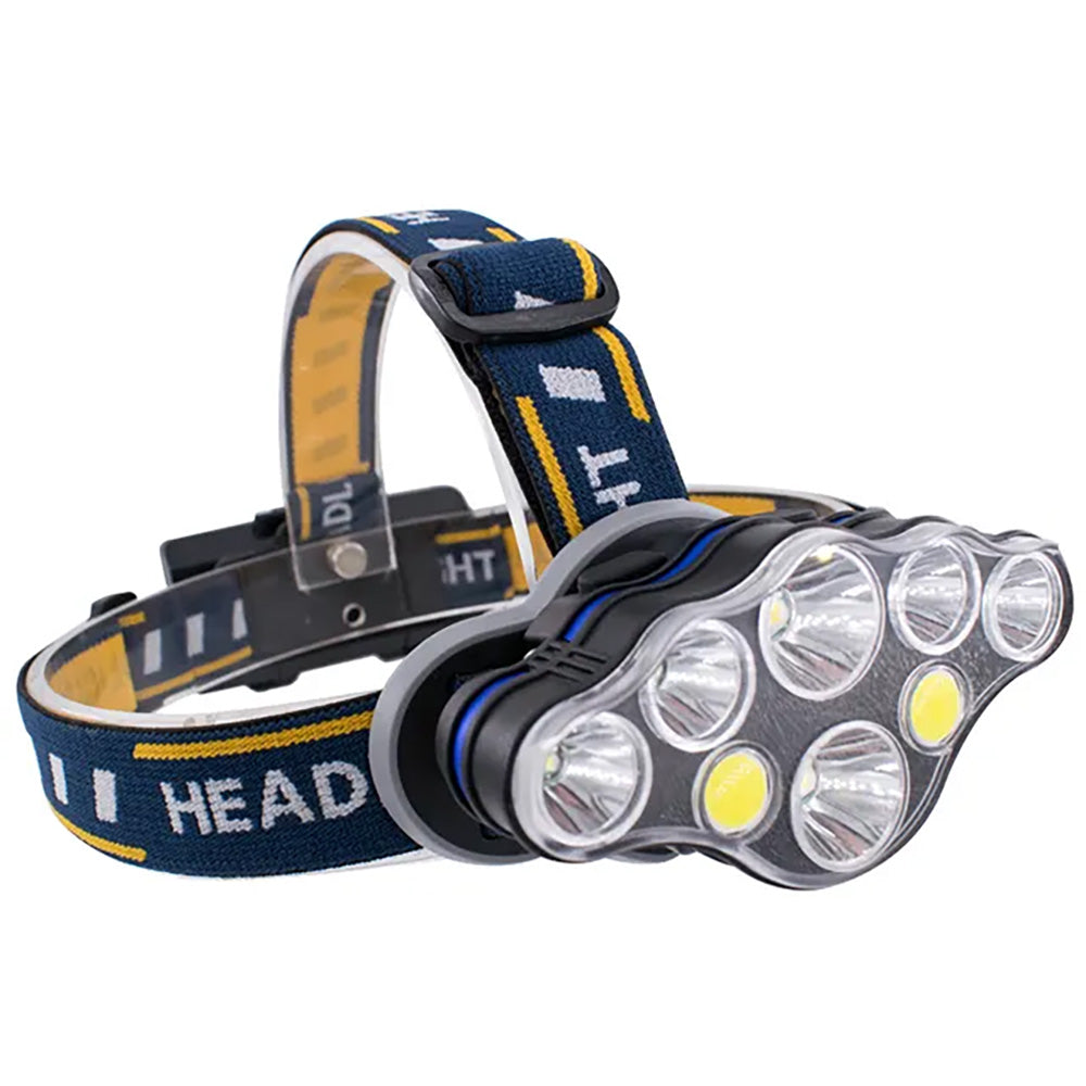8Led Usb Rechargeable Head Lamp Cob red Outdoor Camping Flashlight