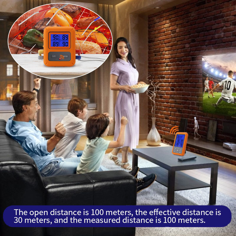 TS-TP40-A Wireless waterproof kitchen 4-pin food thermometer BBQ