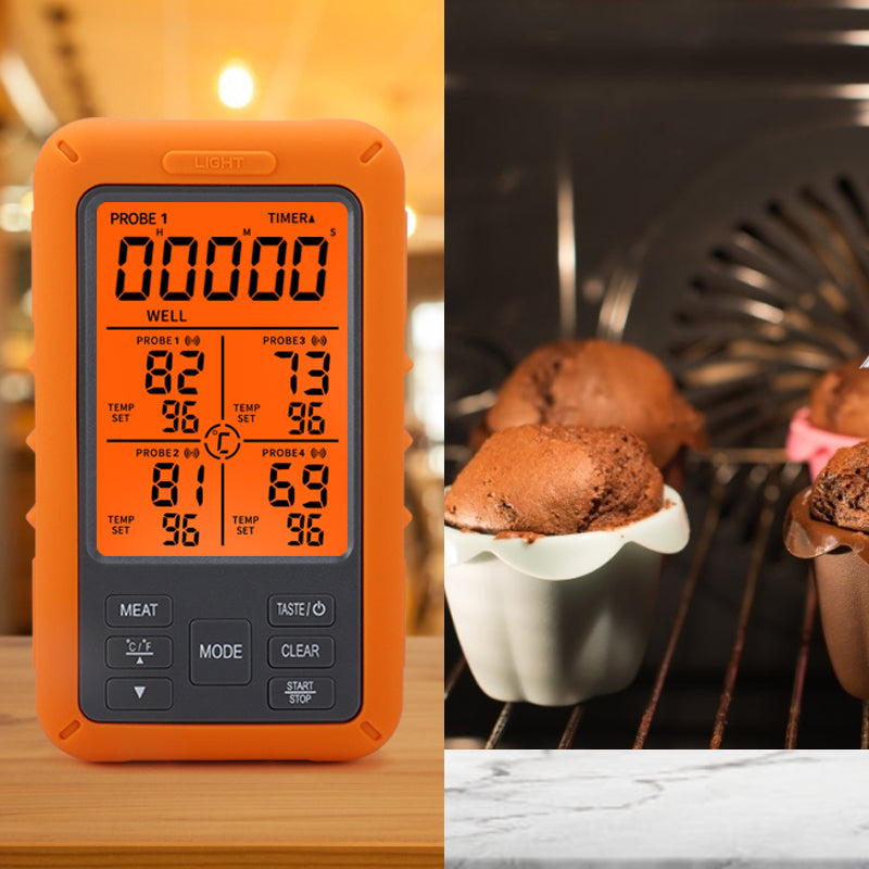 TS-TP40-A Wireless waterproof kitchen 4-pin food thermometer BBQ