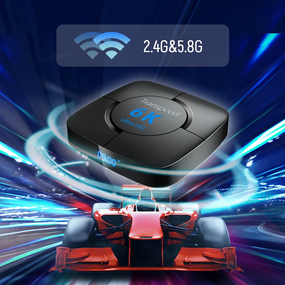 6K 4GB+64G TV Box Voice Assistant 6K 3D Wifi 2.4G&5.8G Media player