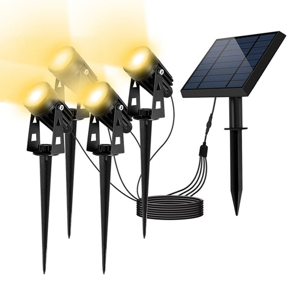 YH0522-4 Dual Head Solar Spotlights Aluminum Landscape Outdoor Waterproof Lights