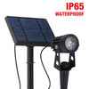 YH0522-4 Dual Head Solar Spotlights Aluminum Landscape Outdoor Waterproof Lights