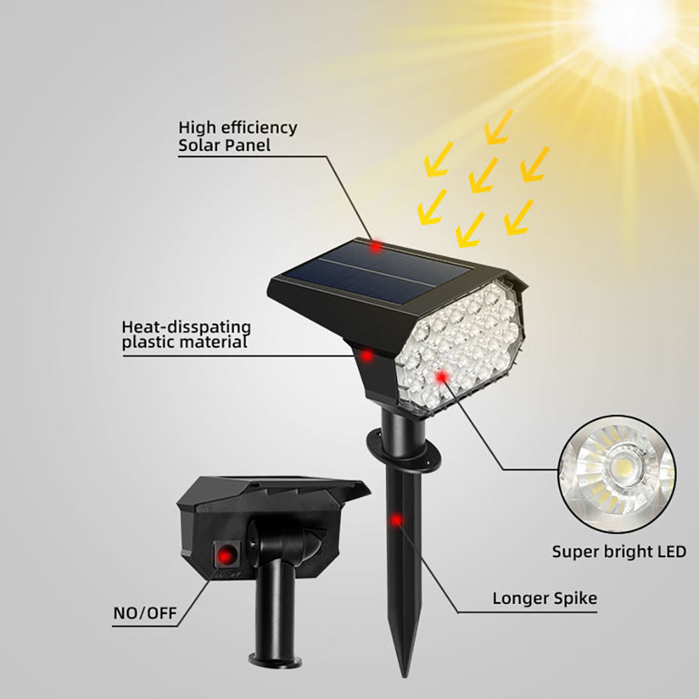 YH0528 24 Leds Courtyard Landscape Lawn Outdoor Garden Solar Spotlight
