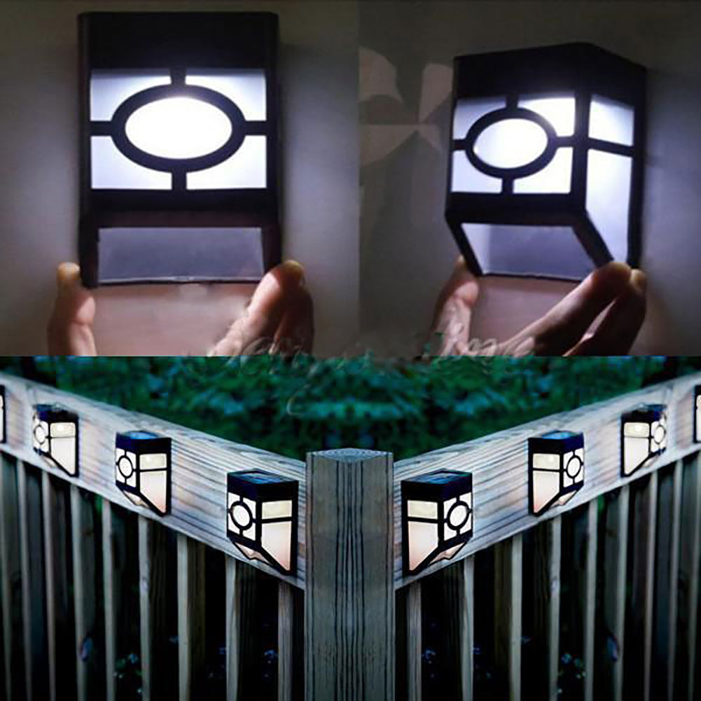 YH0604A Solar Wall Lights 2 LED Path Light Outdoor Garden Wall Yard Fence Lamp