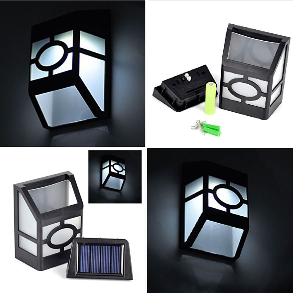 YH0604A Solar Wall Lights 2 LED Path Light Outdoor Garden Wall Yard Fence Lamp