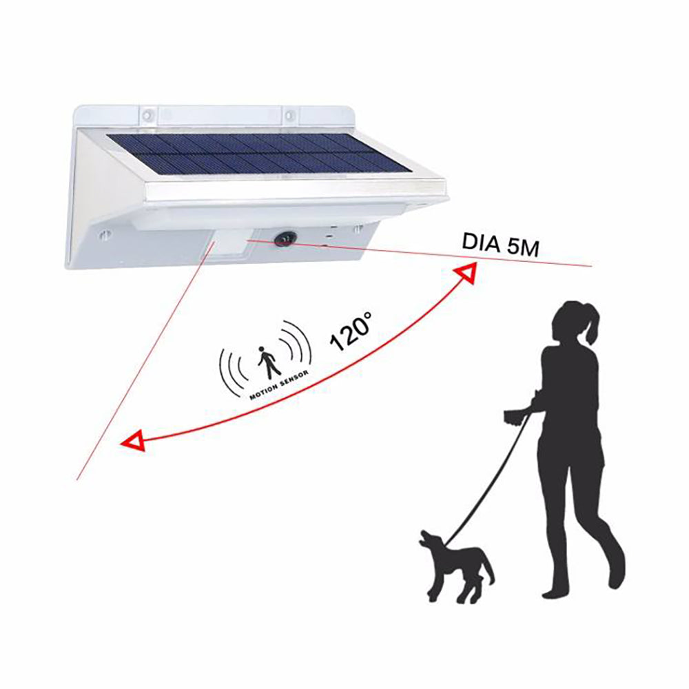 YH0609-PIR 21 LED Stainless Steel Outdoor Light Motion Sensor Solar Wall Light