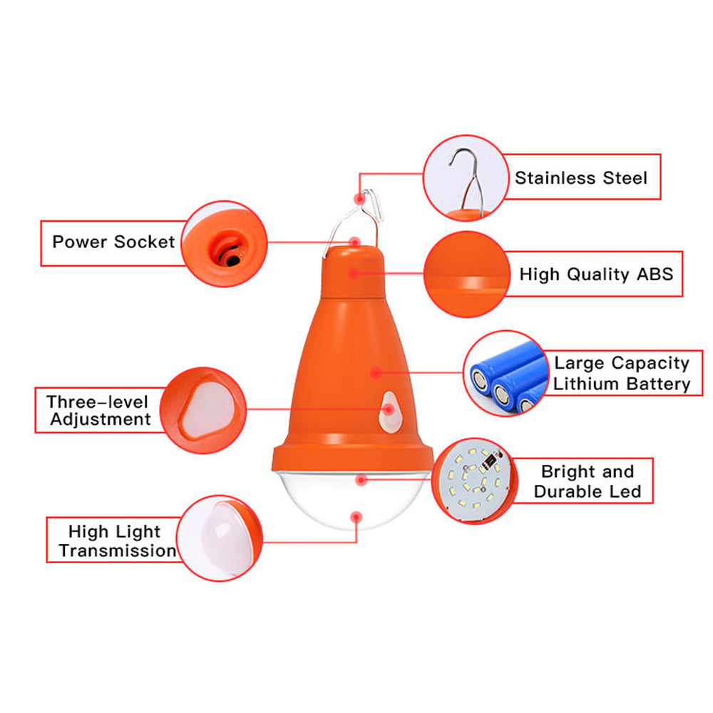 YH1009-4 4 Led bulbs  Outdoor Camping Tent Bulb Solar Remote Bulb With Panel